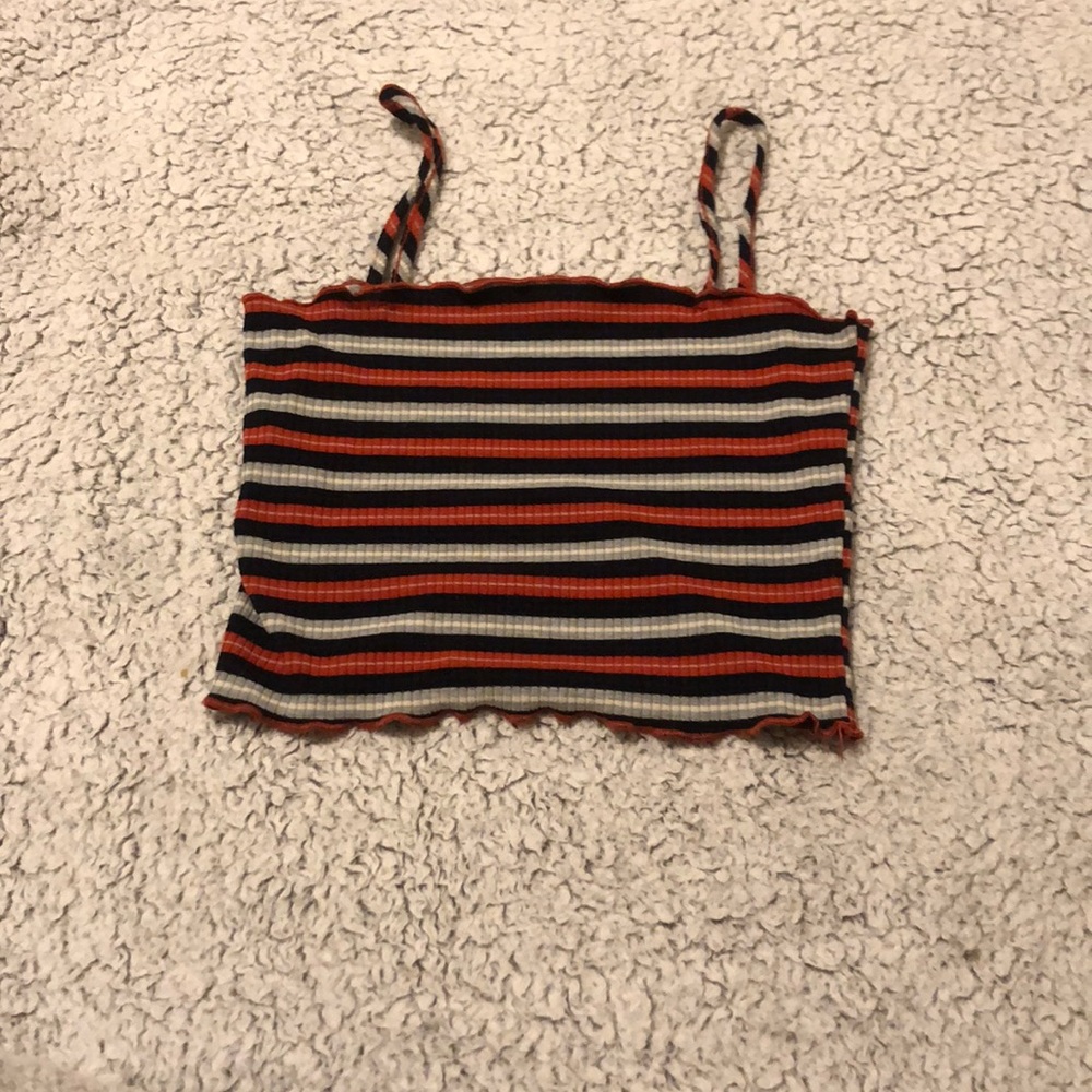 cute striped cropped tank top